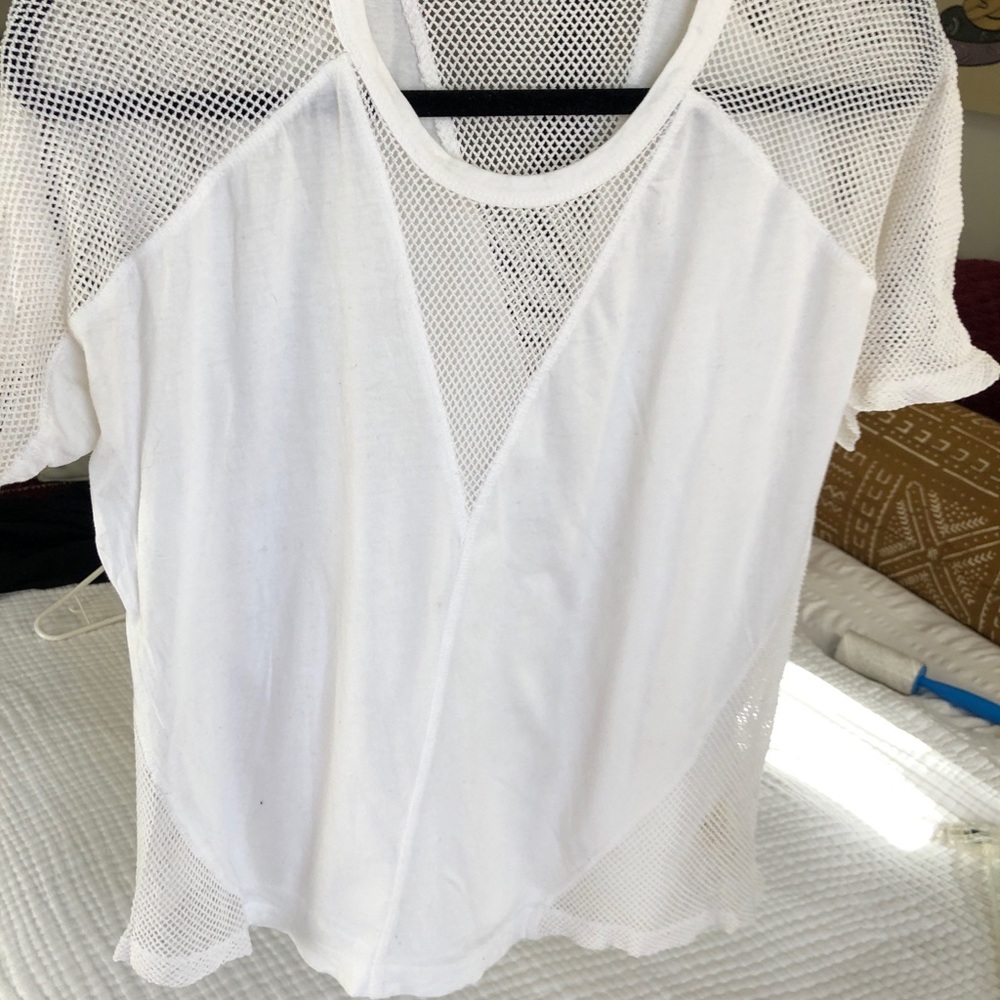 Alexander Wang White Mesh T-Shirt